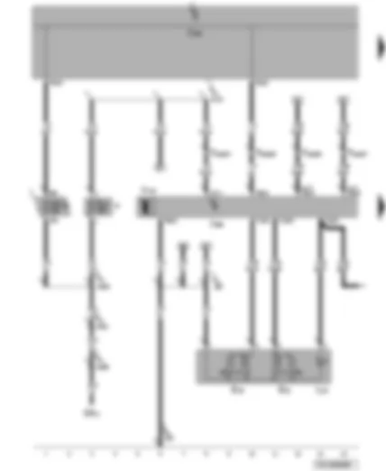 Wiring Diagram  VW TRANSPORTER 2007 - Front left and right window regulator switch in driver door - window regulator single fuse - driver door control unit