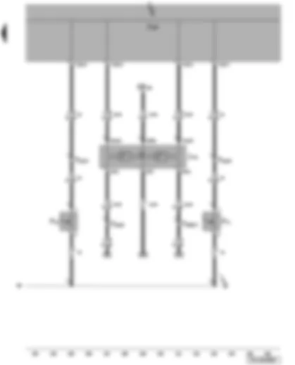 Wiring Diagram  VW TRANSPORTER 2007 - Onboard supply control unit - dual signal inverter relay - rear left door contact switch - rear right door contact switch