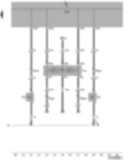 Wiring Diagram  VW TRANSPORTER 2007 - Onboard supply control unit - dual signal inverter relay - rear left door contact switch - rear right door contact switch