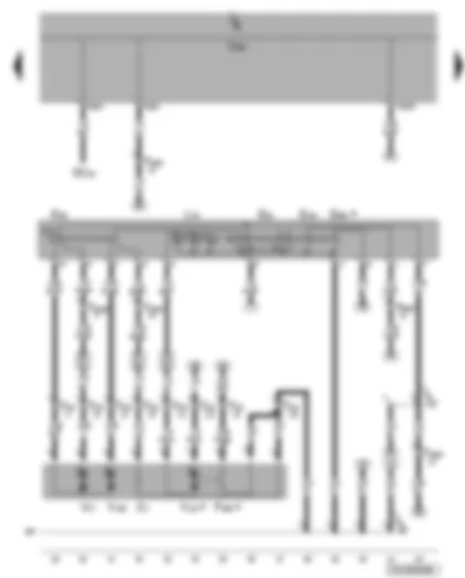 Wiring Diagram  VW TRANSPORTER 2007 - Fuses - mirror adjustment switch - fold-in mirror switch - mirror adjustment motor - folding mirror motor - driver side heated exterior mirror