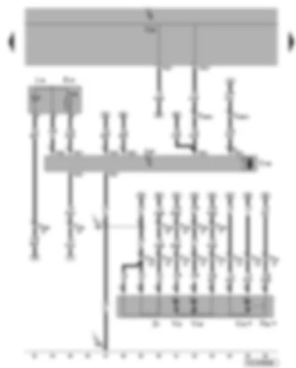 Wiring Diagram  VW TRANSPORTER 2007 - Window regulator switch - door control unit - mirror adjustment motor - fold-in mirror motor - heated exterior mirror - front passenger side window regulator motor