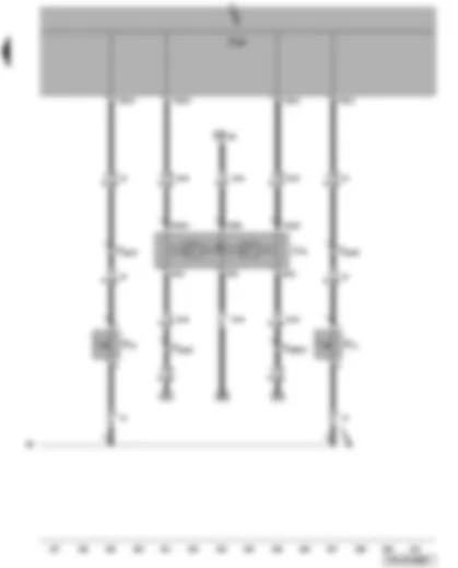 Wiring Diagram  VW TRANSPORTER 2007 - Onboard supply control unit - dual signal inverter relay - rear left door contact switch - rear right door contact switch