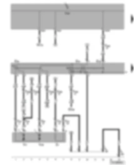 Wiring Diagram  VW TRANSPORTER 2007 - Mirror adjustment switch - driver side mirror adjustment motor - exterior mirror heater button - driver side heated exterior mirror