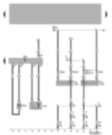 Wiring Diagram  VW TRANSPORTER 2007 - Evaporator temperature sensor - fresh air/recirculated air flap control motor - air conditioning system switch - auxiliary blower