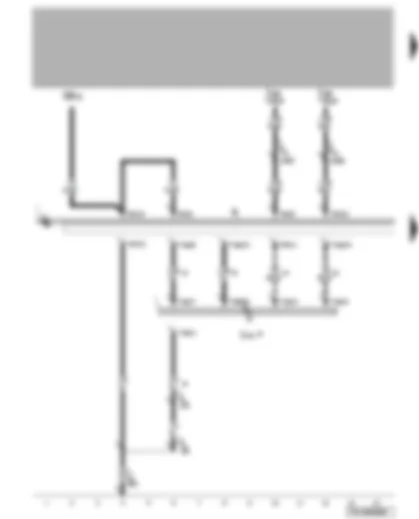 Wiring Diagram  VW TRANSPORTER 2007 - Radio voltage supply - mobile telephone operating electronics control unit