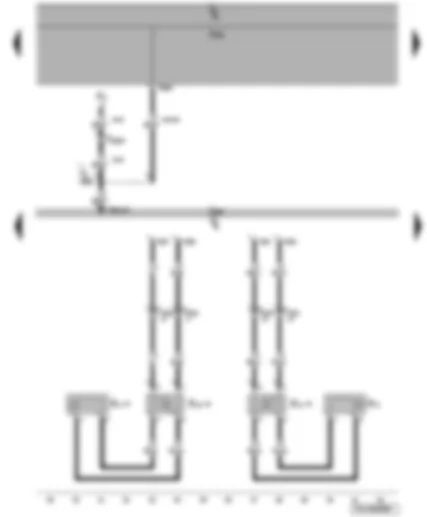 Wiring Diagram  VW TRANSPORTER 2007 - Control unit with display for radio and navigation system - rear loudspeaker