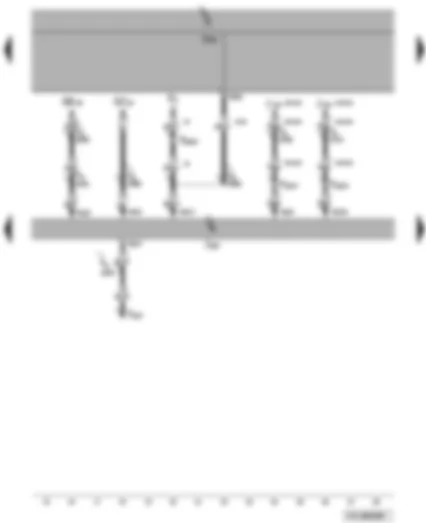 Wiring Diagram  VW TRANSPORTER 2007 - Control unit with display for radio and navigation system - voltage supply - reversing light switch