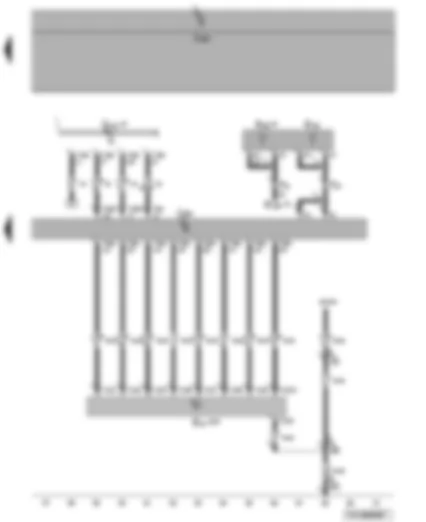 Wiring Diagram  VW TRANSPORTER 2007 - Control unit with display for radio and navigation system - mobile telephone operating electronics control unit - CD changer - navigation system aerial
