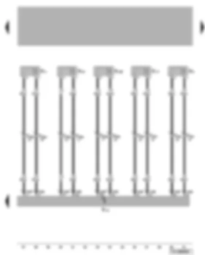 Wiring Diagram  VW TRANSPORTER 2007 - Amplifier - rear loudspeakers - middle loudspeaker