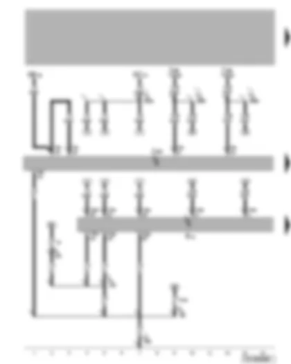 Wiring Diagram  VW TRANSPORTER 2007 - Voltage supply - control unit with display for radio and navigation system - amplifier
