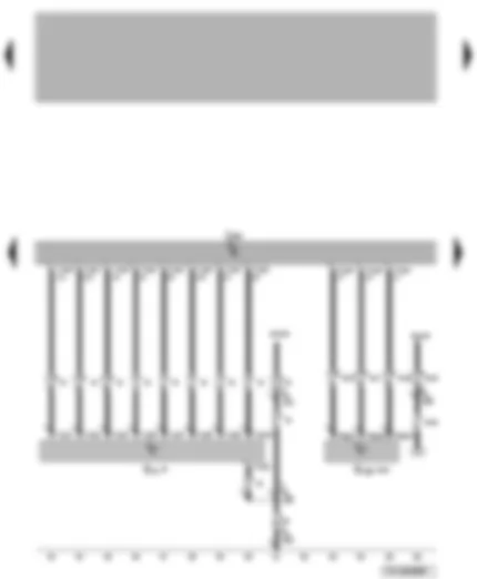 Wiring Diagram  VW TRANSPORTER 2007 - Control unit with display for radio and navigation system - CD changer - connection for external audio source