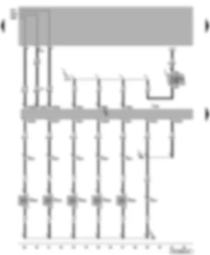 Wiring Diagram  VW TRANSPORTER 2008 - Engine control unit - unit injector valves