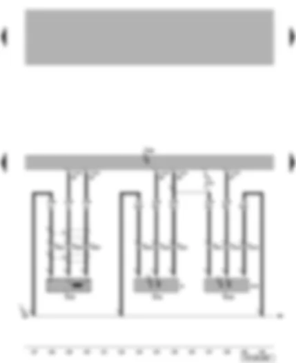 Wiring Diagram  VW TRANSPORTER 2008 - Engine control unit - engine speed sender - Hall sender