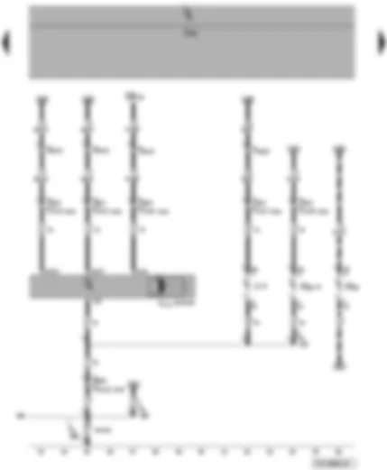 Wiring Diagram  VW TRANSPORTER 2007 - Onboard supply control unit - rear window wiper motor - number plate light - high level brake light bulb