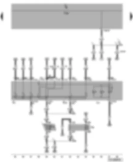 Wiring Diagram  VW TRANSPORTER 2007 - Onboard supply control unit - X-contact relief relay - light switch - front and rear fog light switch