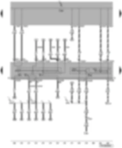 Wiring Diagram  VW TRANSPORTER 2007 - Onboard supply control unit - turn signal switch - parking light switch - headlight dipper/flasher switch - cruise control system switch
