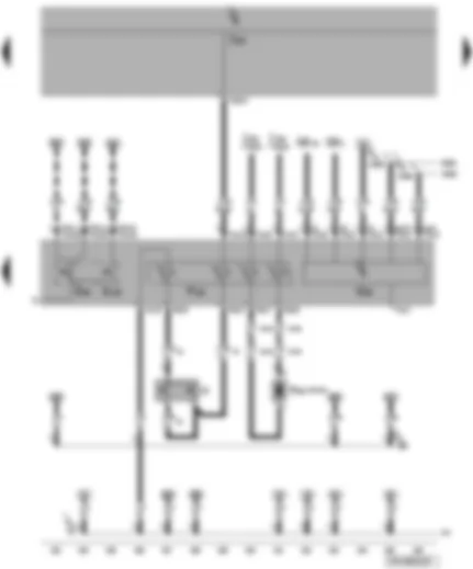 Wiring Diagram  VW TRANSPORTER 2007 - Onboard supply control unit - multifunction display - horn plate - driver side airbag igniter - airbag coil connector/return spring with slip ring - steering angle sender