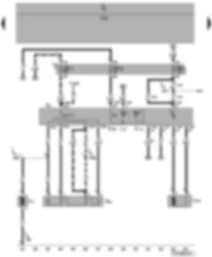 Wiring Diagram  VW TRANSPORTER 2007 - Fuses - fresh air blower switch - fresh air and air recirculation flap switch - fresh air blower - fresh air and air recirculation flap control motor
