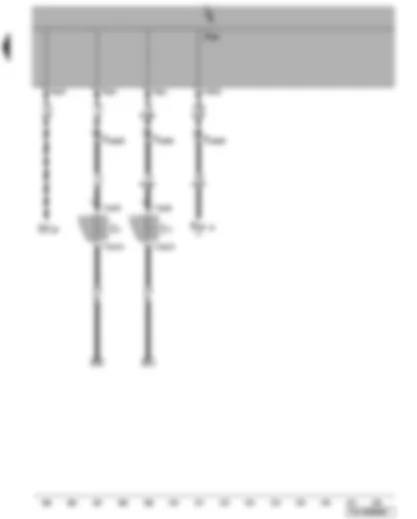 Wiring Diagram  VW TRANSPORTER 2007 - Onboard supply control unit - exterior mirror heater button - heated exterior mirror