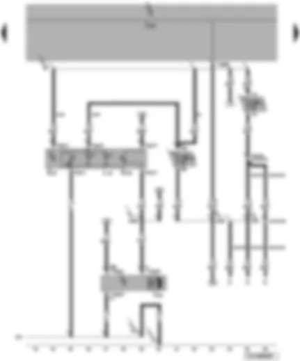 Wiring Diagram  VW TRANSPORTER 2007 - Onboard supply control unit - headlight range control regulator - right headlight range control motor - illumination regulators - switches and instruments - number plate light