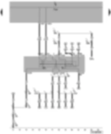 Wiring Diagram  VW TRANSPORTER 2007 - Onboard supply control unit - turn signal switch - headlight dipper/flasher switch