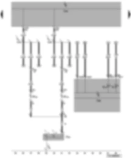 Wiring Diagram  VW TRANSPORTER 2007 - Onboard supply control unit - warning lamps - side mounted turn signal bulbs