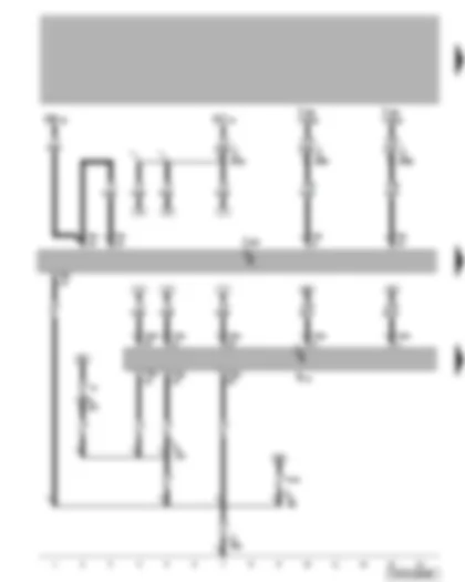 Wiring Diagram  VW TRANSPORTER 2009 - Voltage supply - control unit with display for radio and navigation system - amplifier - mobile telephone operating electronics control unit
