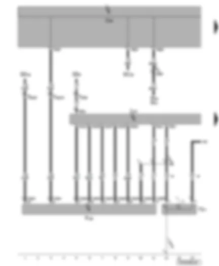 Wiring Diagram  VW TRANSPORTER 2008 - Automatic gearbox control unit - multifunction switch - reversing light bulb