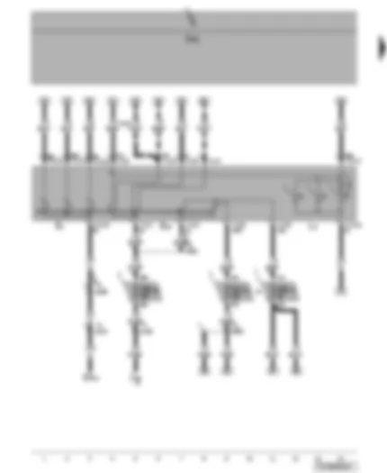 Wiring Diagram  VW TRANSPORTER 2008 - Onboard supply control unit - X-contact relief relay - light switch - front and rear fog light switch
