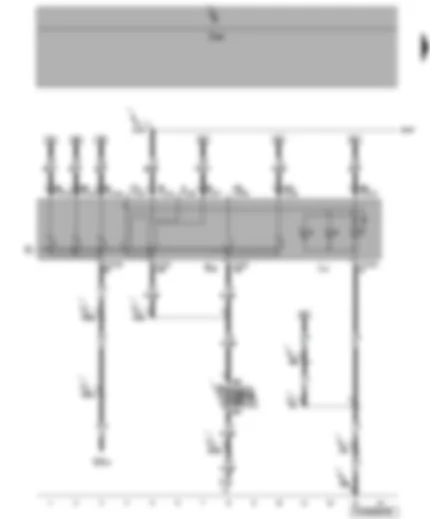 Wiring Diagram  VW TRANSPORTER 2008 - Lighting switch - front and rear fog light switch - fuse SB26