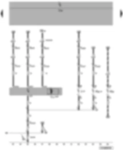Wiring Diagram  VW TRANSPORTER 2008 - Onboard supply control unit - rear window wiper motor - number plate light - high level brake light bulb