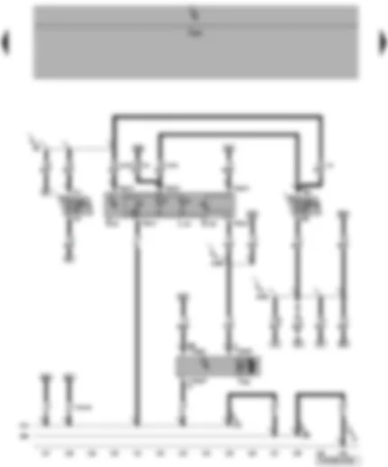 Wiring Diagram  VW TRANSPORTER 2008 - Headlight range control regulator - right headlight range control motor - illumination regulators - switches and instruments - fuses
