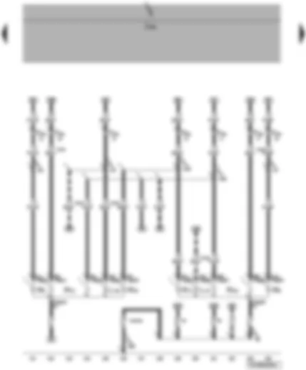 Wiring Diagram  VW TRANSPORTER 2008 - Left brake and tail light bulb - right brake and tail light bulb - reversing light