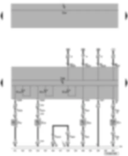 Wiring Diagram  VW TRANSPORTER 2008 - Dash panel insert - brake fluid level warning contact - coolant shortage indicator sender - warning lamps - ambient temperature sensor - windscreen washer fluid level sender