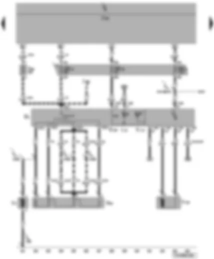 Wiring Diagram  VW TRANSPORTER 2008 - Fuses - fresh air blower switch - fresh air and air recirculation flap switch - fresh air blower - fresh air blower series resistor with overheating fuse - fresh air and air recirculation flap control motor