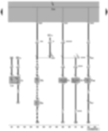 Wiring Diagram  VW TRANSPORTER 2008 - Onboard supply control unit - cigarette lighter - glove compartment light - glove compartment light switch - horn or dual tone horn - bonnet contact switch
