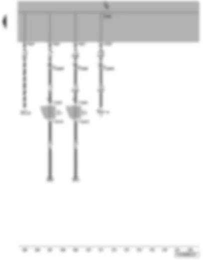 Wiring Diagram  VW TRANSPORTER 2008 - Onboard supply control unit - exterior mirror heater button - heated exterior mirror