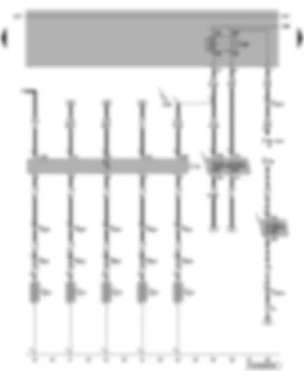 Wiring Diagram  VW TRANSPORTER 2009 - Automatic glow period control unit - additional coolant pump relay - glow plugs - fuses - ignition/starter switch