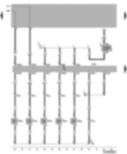 Wiring Diagram  VW TRANSPORTER 2009 - Engine control unit - unit injector valves