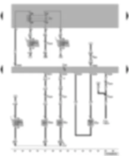 Wiring Diagram  VW TRANSPORTER 2009 - Engine control unit - fuel temperature sender - fuel pump relay - charge pressure control solenoid valve - exhaust gas recirculation cooler change-over valve