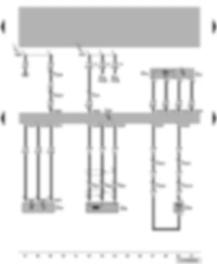 Wiring Diagram  VW TRANSPORTER 2009 - Engine control unit - engine speed sender - charge air pressure sender - Hall sender - intake air temperature sender - coolant temperature sender