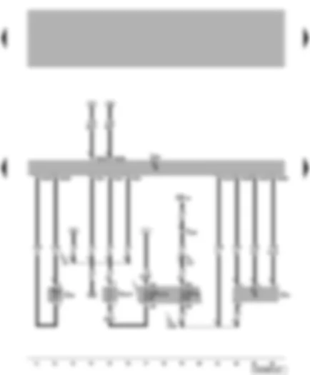 Wiring Diagram  VW TRANSPORTER 2009 - Engine control unit - coolant temperature sender - air mass meter - heater element for crankcase breather