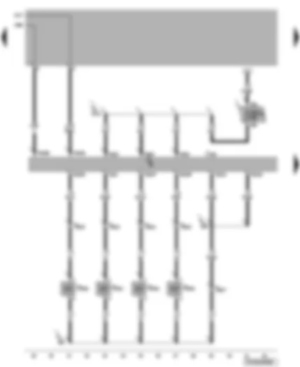 Wiring Diagram  VW TRANSPORTER 2009 - Engine control unit - unit injector valves