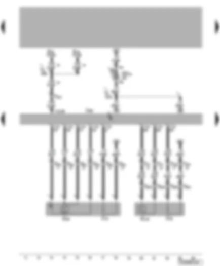 Wiring Diagram  VW TRANSPORTER 2009 - Engine control unit - lambda probes
