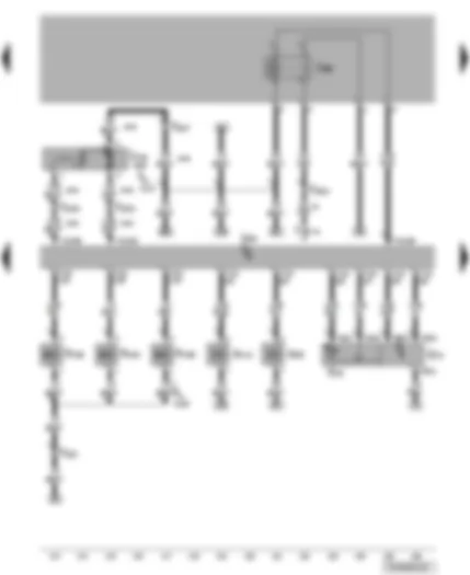 Wiring Diagram  VW TRANSPORTER 2009 - Engine control unit - intake air temperature sender - air mass meter - additional coolant pump relay - valves - fuel system diagnostic pump