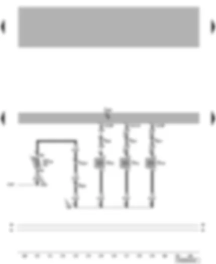 Wiring Diagram  VW TRANSPORTER 2009 - Engine control unit - injectors for cylinders 1 to 3 - fuse