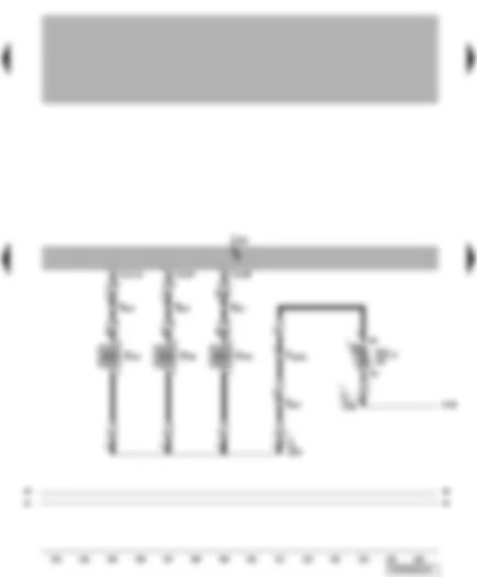 Wiring Diagram  VW TRANSPORTER 2009 - Engine control unit - injectors for cylinders 4 to 6 - fuse
