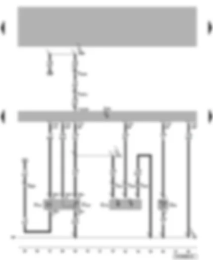 Wiring Diagram  VW TRANSPORTER 2009 - Engine control unit - Hall sender - exhaust gas recirculation potentiometer - exhaust gas recirculation valve - coolant temperature sender