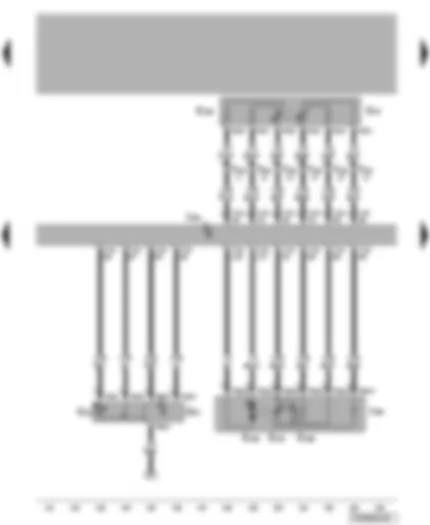 Wiring Diagram  VW TRANSPORTER 2009 - Engine control unit - accelerator position sender - throttle valve module - air mass meter - intake air temperature sender