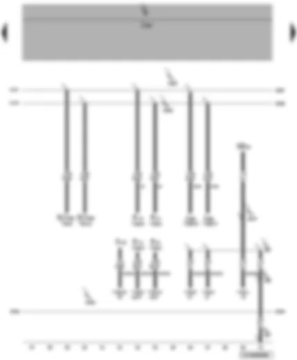 Wiring Diagram  VW TRANSPORTER 2008 - Control unit with display for radio and navigation system - voice amplification control unit - radio - amplifier - diagnostic connector 2